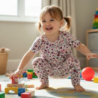 Jersey Flowers fuchsia digital print ORGANIC