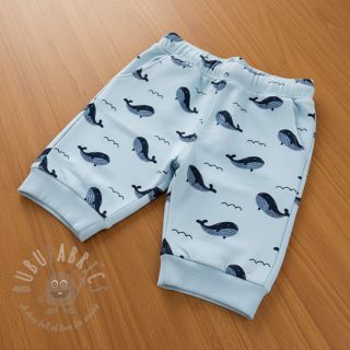 Triko materijal čupav JOGGING Whales blue