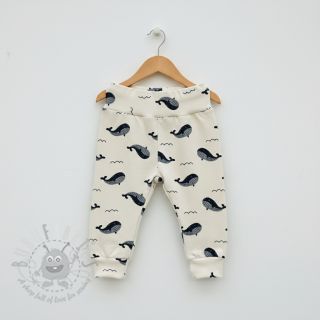 Triko materijal čupav JOGGING Whales ecru