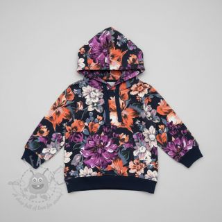 Triko Flower Luna navy digital print