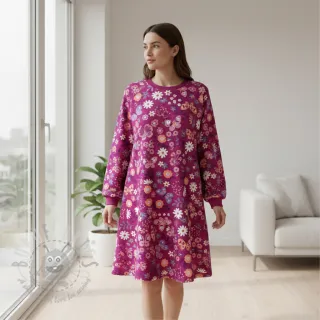 Triko Flowers Azriel fuchsia
