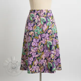Pamuk VISCOSE Flowers cobalt