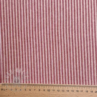 Dekorativna tkanina DOBBY Colored stripe cherry