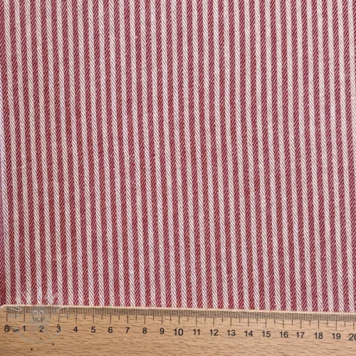 Dekorativna tkanina DOBBY Colored stripe cherry