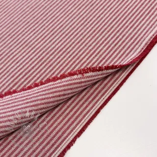 Dekorativna tkanina DOBBY Colored stripe cherry