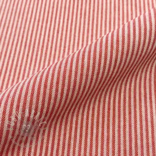 Dekorativna tkanina DOBBY Colored stripe poppy red
