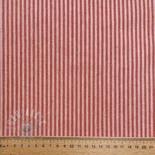 Dekorativna tkanina DOBBY Colored stripe poppy red