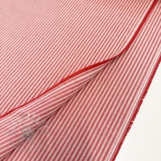 Dekorativna tkanina DOBBY Colored stripe poppy red