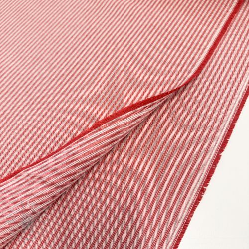 Dekorativna tkanina DOBBY Colored stripe poppy red