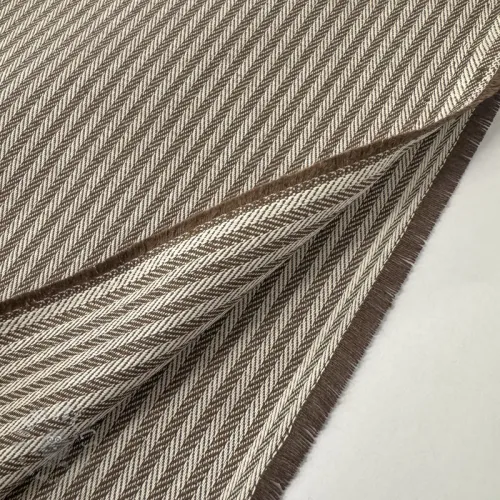 Dekorativna tkanina DOBBY Colored stripe coffee