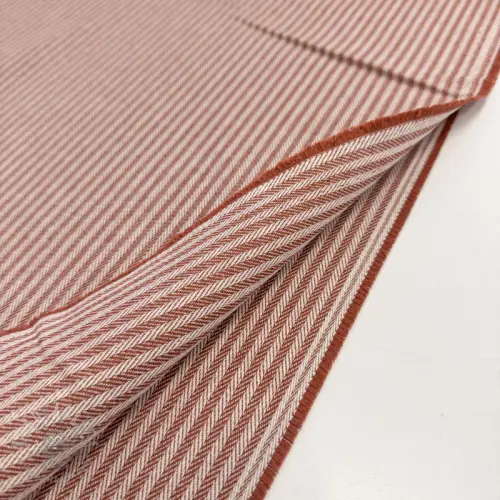 Dekorativna tkanina DOBBY Colored stripe dark orange