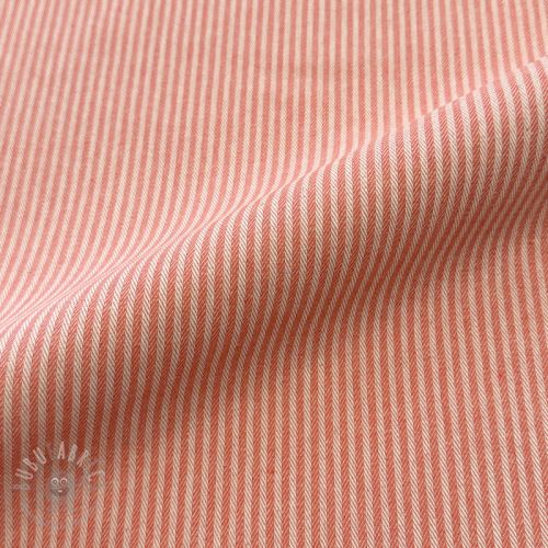 Dekorativna tkanina DOBBY Colored stripe coral
