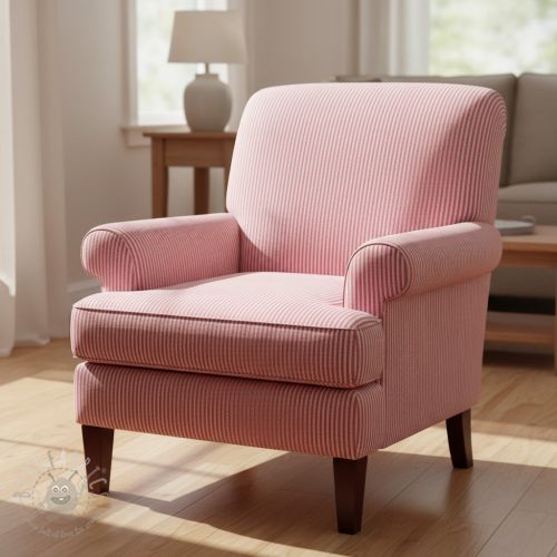 Dekorativna tkanina DOBBY Colored stripe fuchsia