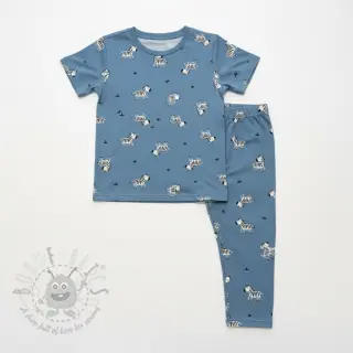 Pamuk FLANNEL Zebras blue