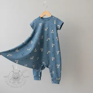 Pamuk FLANNEL Zebras blue