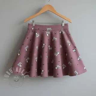 Pamuk FLANNEL Zebras mauve