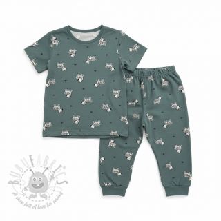 Pamuk FLANNEL Zebras green