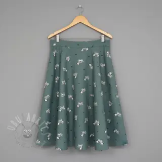 Pamuk FLANNEL Zebras green