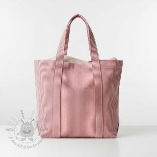 Dekorativna tkanina DOBBY Colored stripe cherry