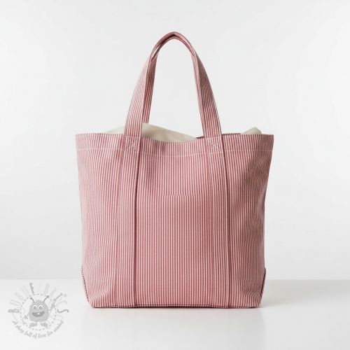 Dekorativna tkanina DOBBY Colored stripe cherry