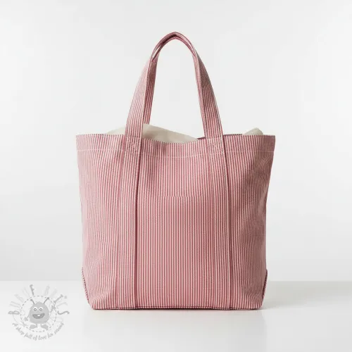 Dekorativna tkanina DOBBY Colored stripe cherry