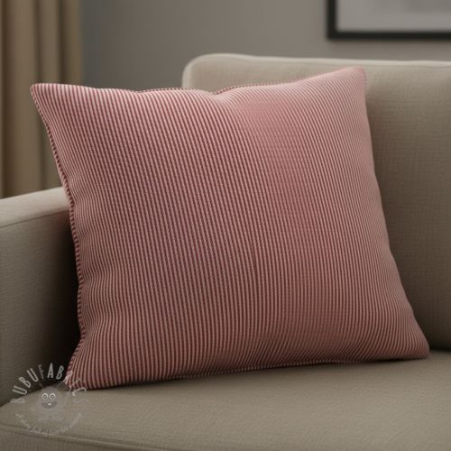 Dekorativna tkanina DOBBY Colored stripe cherry