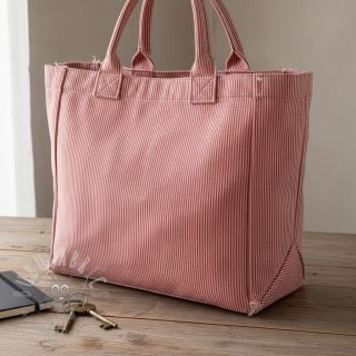 Dekorativna tkanina DOBBY Colored stripe poppy red