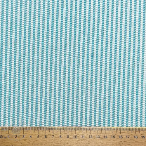 Dekorativna tkanina DOBBY Colored stripe turquoise