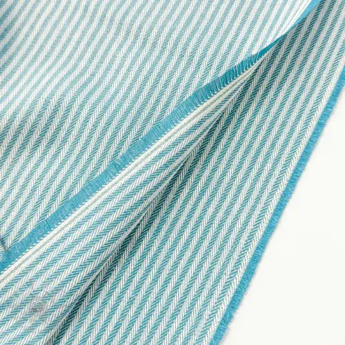 Dekorativna tkanina DOBBY Colored stripe turquoise