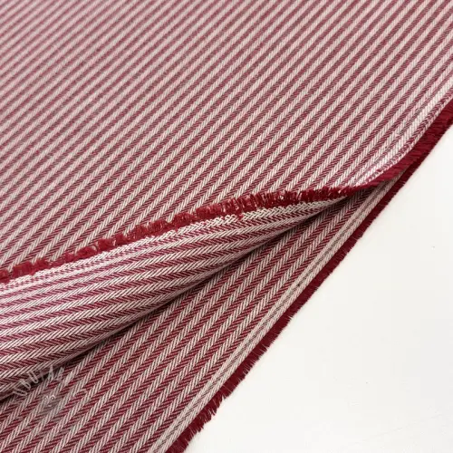 Dekorativna tkanina DOBBY Colored stripe burgundy