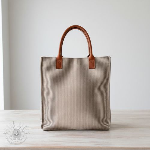 Dekorativna tkanina DOBBY Colored stripe coffee