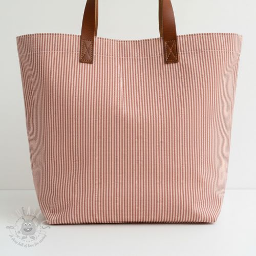 Dekorativna tkanina DOBBY Colored stripe dark orange