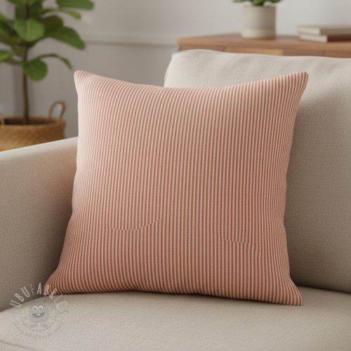 Dekorativna tkanina DOBBY Colored stripe dark orange