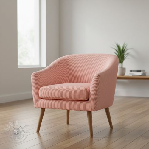 Dekorativna tkanina DOBBY Colored stripe coral