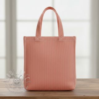 Dekorativna tkanina DOBBY Colored stripe coral