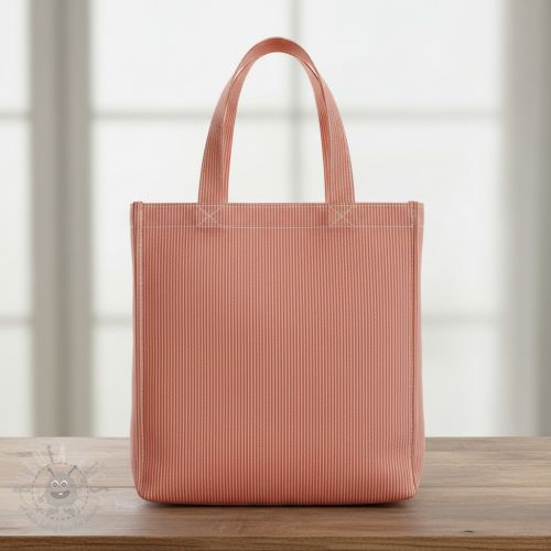 Dekorativna tkanina DOBBY Colored stripe coral