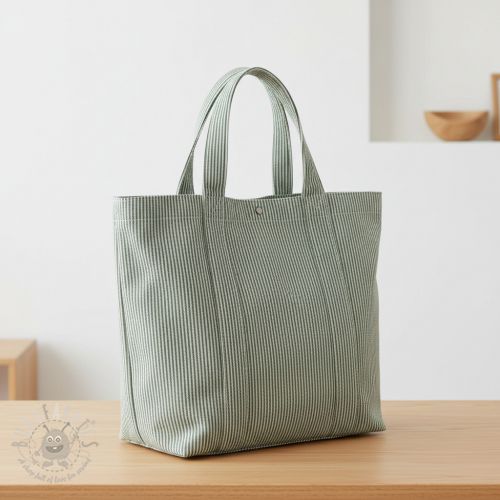 Dekorativna tkanina DOBBY Colored stripe bottle green