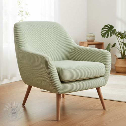 Dekorativna tkanina DOBBY Colored stripe light green