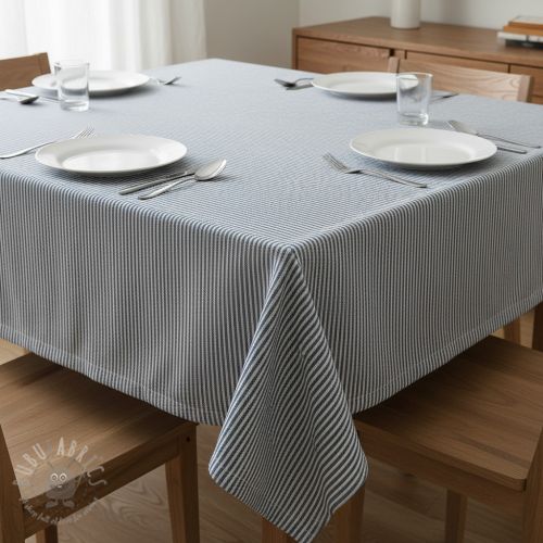 Dekorativna tkanina DOBBY Colored stripe blue