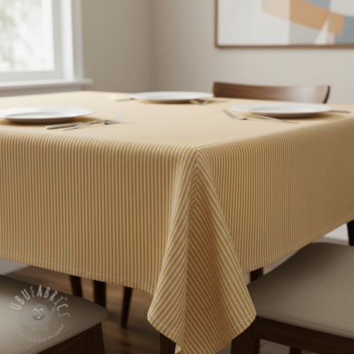 Dekorativna tkanina DOBBY Colored stripe ochre