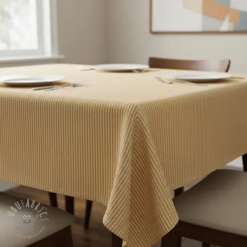 Dekorativna tkanina DOBBY Colored stripe ochre