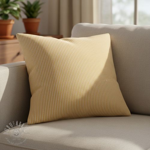 Dekorativna tkanina DOBBY Colored stripe ochre