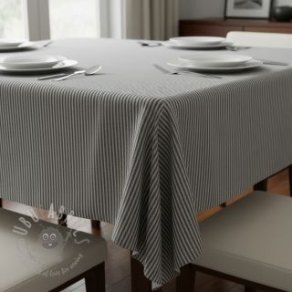 Dekorativna tkanina DOBBY Colored stripe graphite