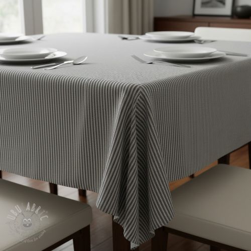 Dekorativna tkanina DOBBY Colored stripe graphite