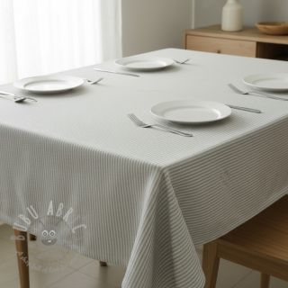 Dekorativna tkanina DOBBY Colored stripe light grey