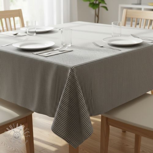 Dekorativna tkanina DOBBY Colored stripe black