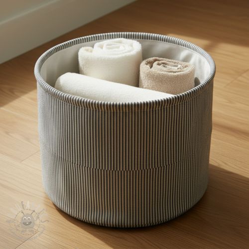 Dekorativna tkanina DOBBY Colored stripe black