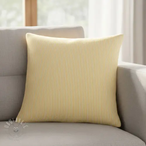 Dekorativna tkanina DOBBY Colored stripe pastel yellow