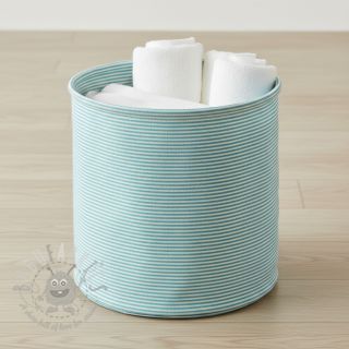 Dekorativna tkanina DOBBY Colored stripe turquoise