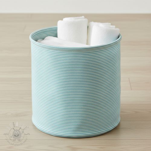 Dekorativna tkanina DOBBY Colored stripe turquoise